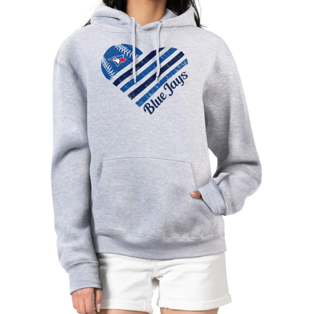 Toronto Blue Jays G-III 4Her by Carl Banks Women's Heart Fleece Pullover Hoodie Outlet