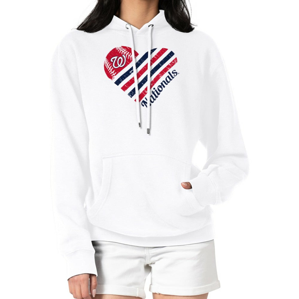 Washington Nationals G-III 4Her by Carl Banks Women's Heart Fleece Pullover Hoodie Near Me