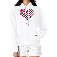 Washington Nationals G-III 4Her by Carl Banks Women's Heart Fleece Pullover Hoodie Near Me