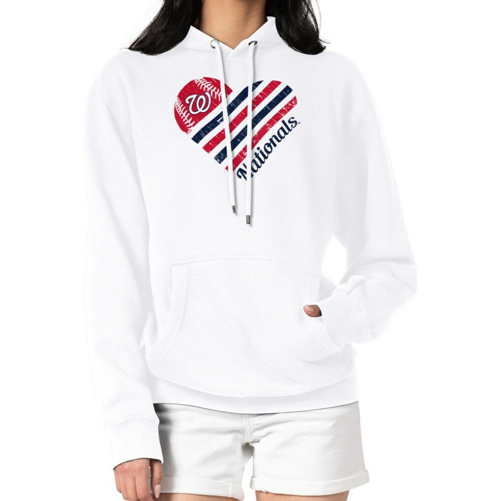 Washington Nationals G-III 4Her by Carl Banks Women's Heart Fleece Pullover Hoodie Near Me