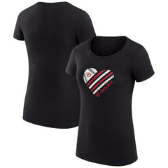 Arizona Diamondbacks G-III 4Her by Carl Banks Women's Super-Slim Fit Lightweight Heart Graphic T-Shirt Outlet