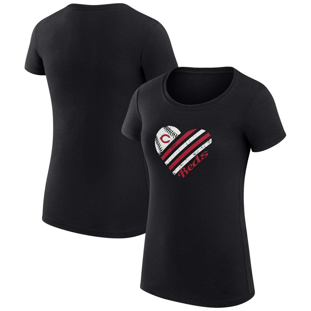 Cincinnati Reds G-III 4Her by Carl Banks Women's Super-Slim Fit Lightweight Heart Graphic T-Shirt Online