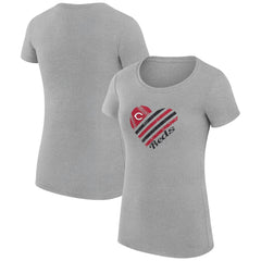 Cincinnati Reds G-III 4Her by Carl Banks Women's Super-Slim Fit Lightweight Heart Graphic T-Shirt Online