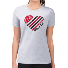 Cincinnati Reds G-III 4Her by Carl Banks Women's Super-Slim Fit Lightweight Heart Graphic T-Shirt Online