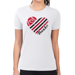 Cincinnati Reds G-III 4Her by Carl Banks Women's Super-Slim Fit Lightweight Heart Graphic T-Shirt Online
