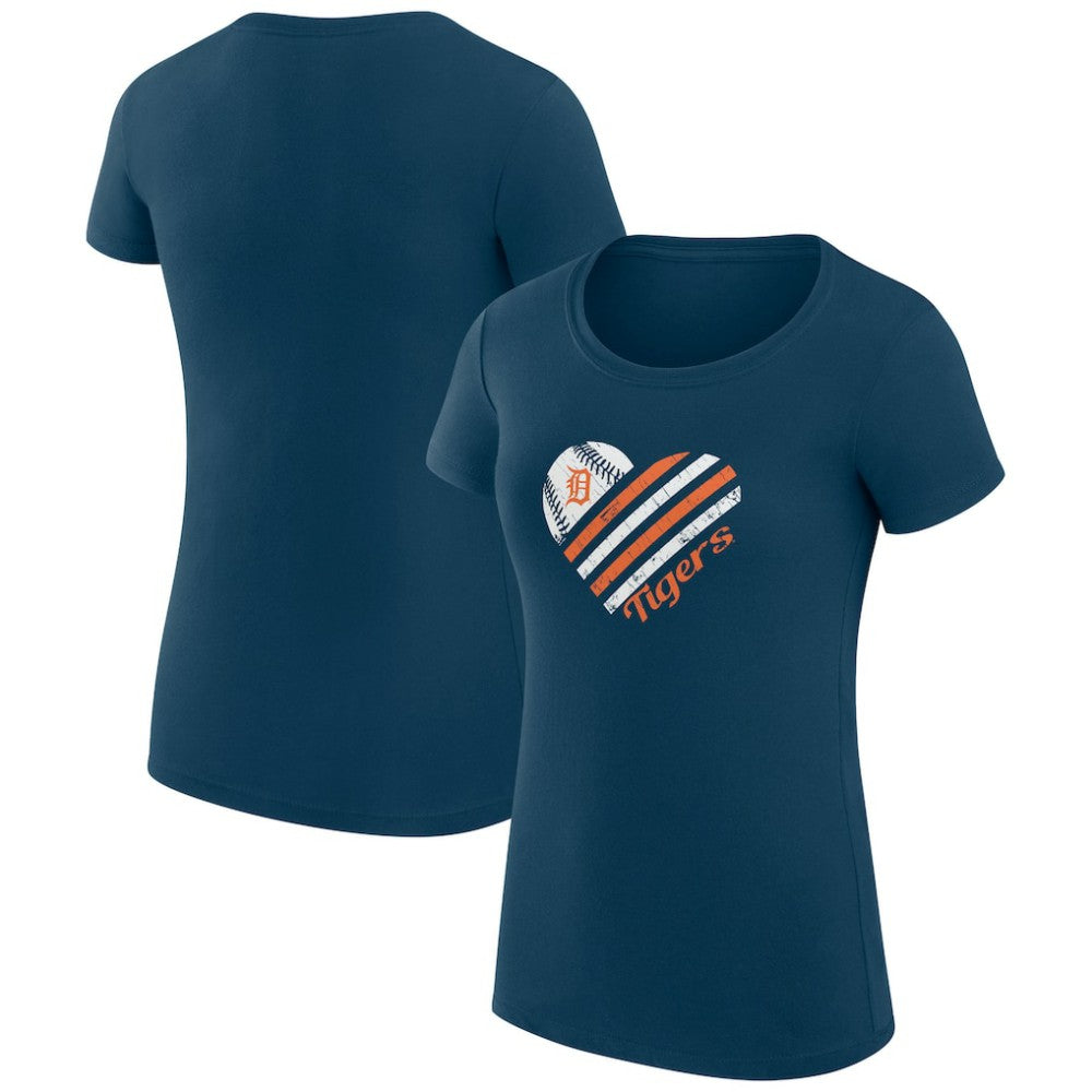 Detroit Tigers G-III 4Her by Carl Banks Women's Super-Slim Fit Lightweight Heart Graphic T-Shirt Discount