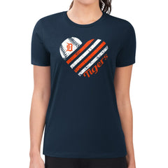 Detroit Tigers G-III 4Her by Carl Banks Women's Super-Slim Fit Lightweight Heart Graphic T-Shirt Discount