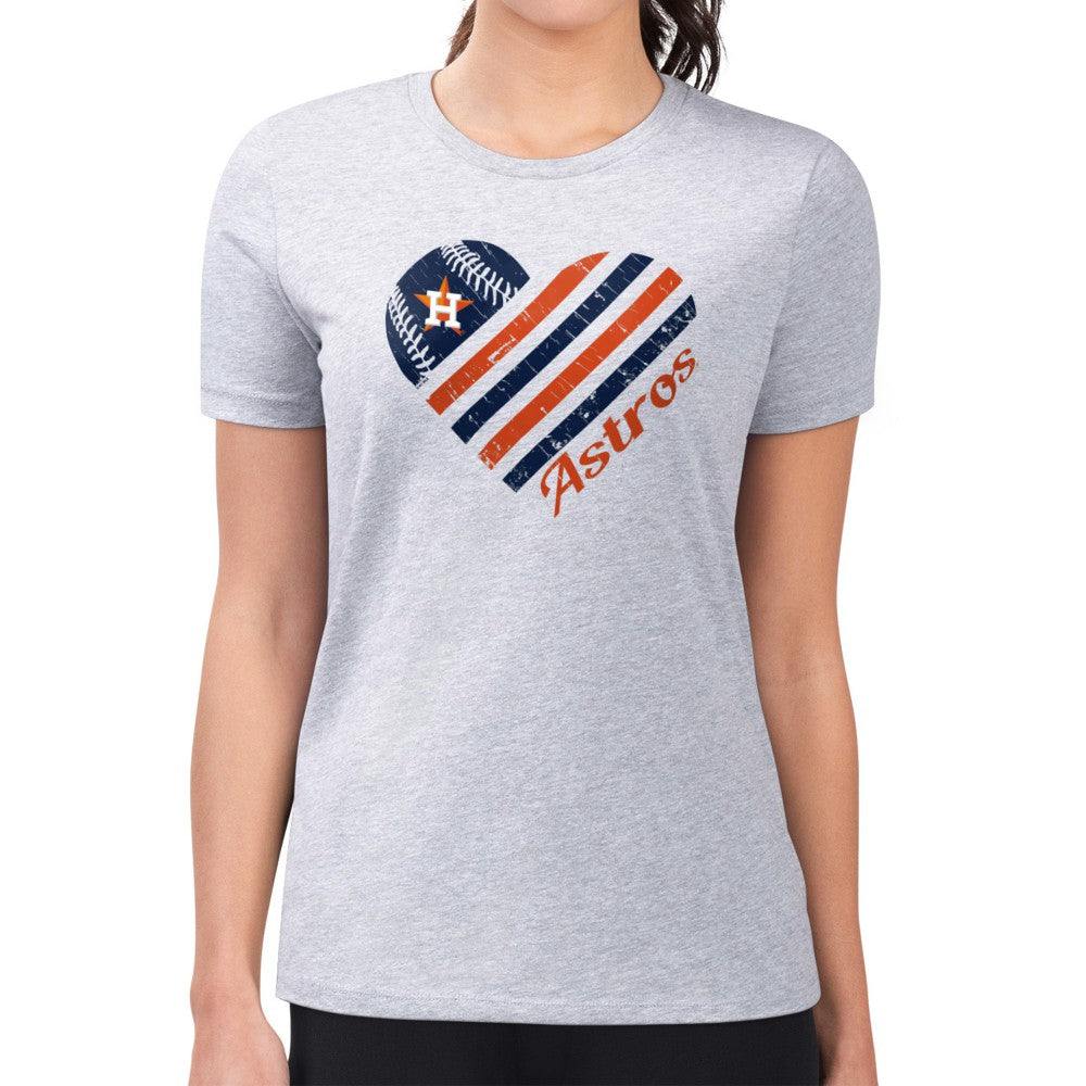 Houston Astros G-III 4Her by Carl Banks Women's Super-Slim Fit Lightweight Heart Graphic T-Shirt Near Me