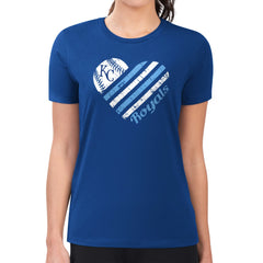 Kansas City Royals G-III 4Her by Carl Banks Women's Super-Slim Fit Lightweight Heart Graphic T-Shirt Sale