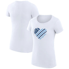 Kansas City Royals G-III 4Her by Carl Banks Women's Super-Slim Fit Lightweight Heart Graphic T-Shirt Sale