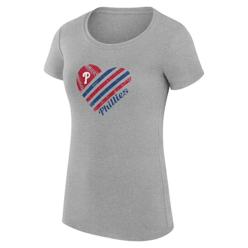 Philadelphia Phillies G-III 4Her by Carl Banks Women's Super-Slim Fit Lightweight Heart Graphic T-Shirt Outlet