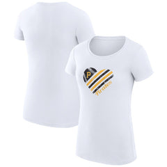 Pittsburgh Pirates G-III 4Her by Carl Banks Women's Super-Slim Fit Lightweight Heart Graphic T-Shirt Discount