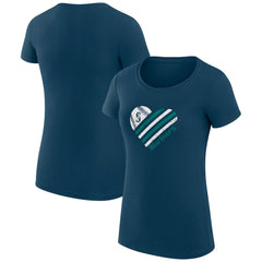 Seattle Mariners G-III 4Her by Carl Banks Women's Super-Slim Fit Lightweight Heart Graphic T-Shirt Online