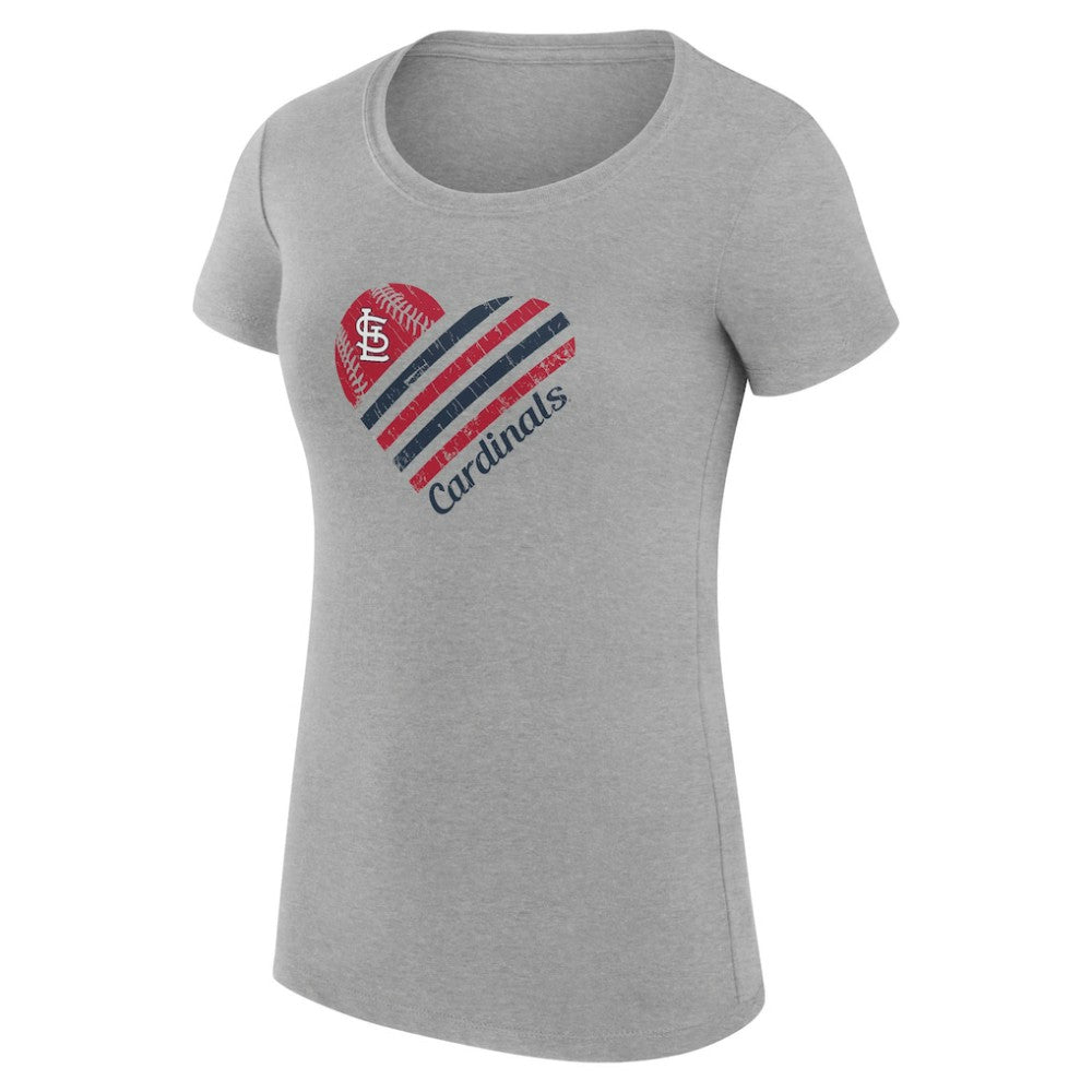 St. Louis Cardinals G-III 4Her by Carl Banks Women's Super-Slim Fit Lightweight Heart Graphic T-Shirt Near Me