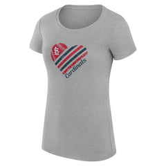 St. Louis Cardinals G-III 4Her by Carl Banks Women's Super-Slim Fit Lightweight Heart Graphic T-Shirt Near Me