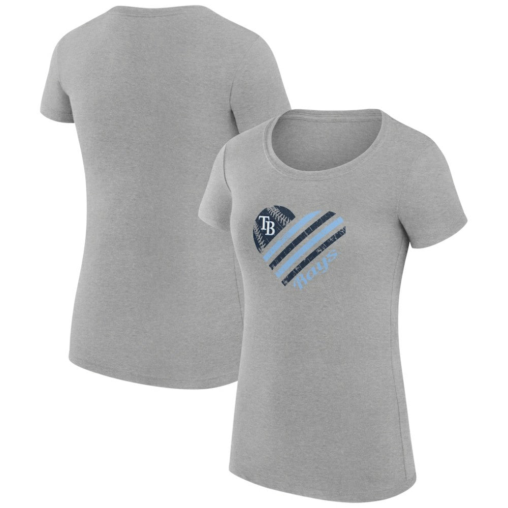 Tampa Bay Rays G-III 4Her by Carl Banks Women's Super-Slim Fit Lightweight Heart Graphic T-Shirt Near Me