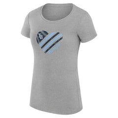Tampa Bay Rays G-III 4Her by Carl Banks Women's Super-Slim Fit Lightweight Heart Graphic T-Shirt Near Me