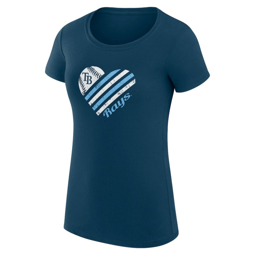 Tampa Bay Rays G-III 4Her by Carl Banks Women's Super-Slim Fit Lightweight Heart Graphic T-Shirt Near Me