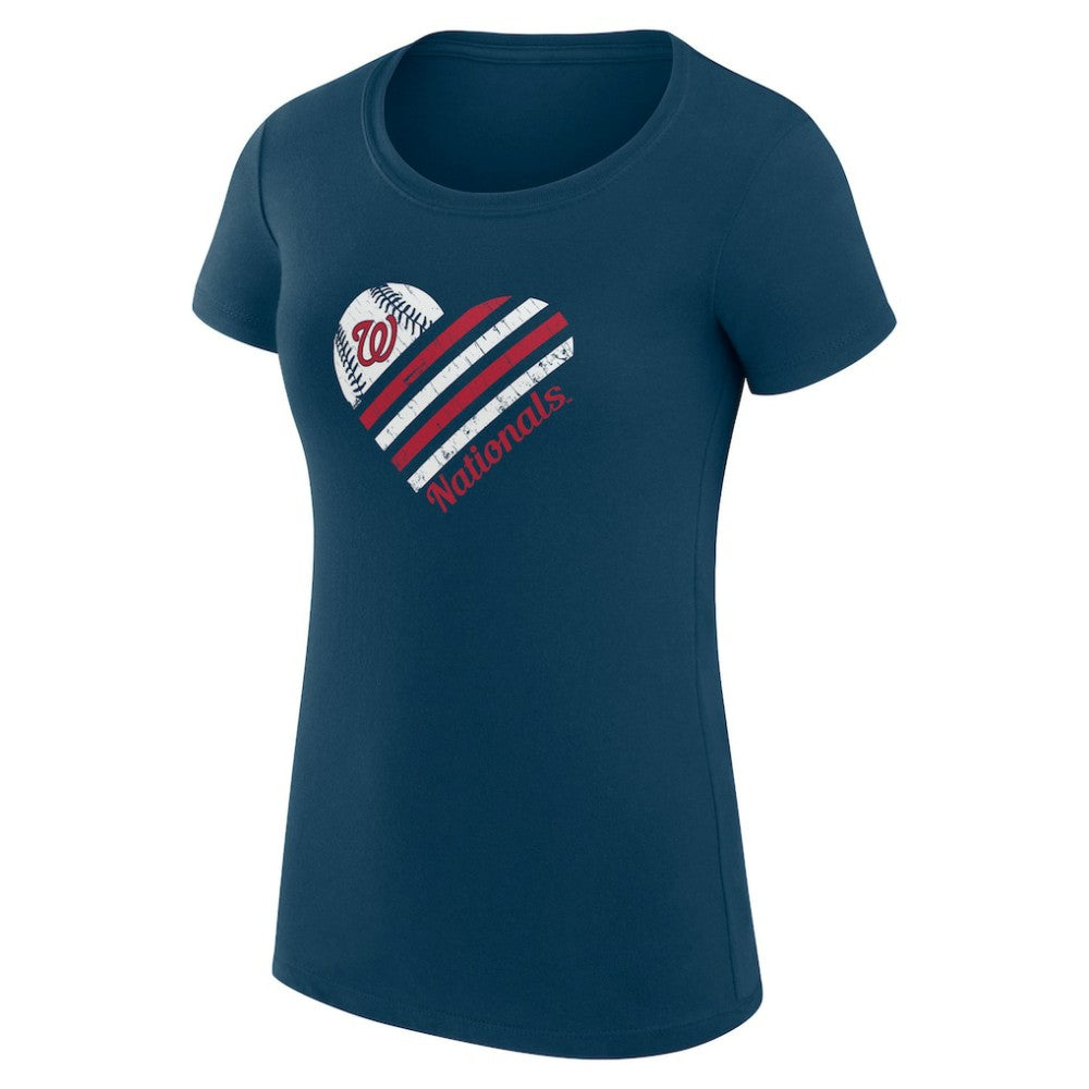 Washington Nationals G-III 4Her by Carl Banks Women's Super-Slim Fit Lightweight Heart Graphic T-Shirt Online