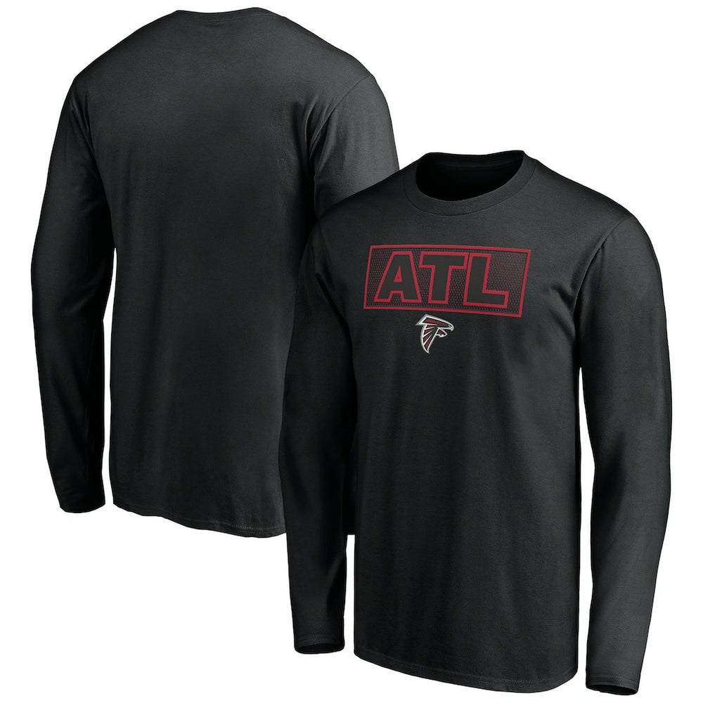 Atlanta Falcons Squad Throwbacks Long Sleeve T-Shirt - Black - NFL