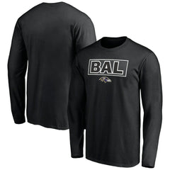 Baltimore Ravens Squad Throwbacks Long Sleeve T-Shirt - Black - NFL