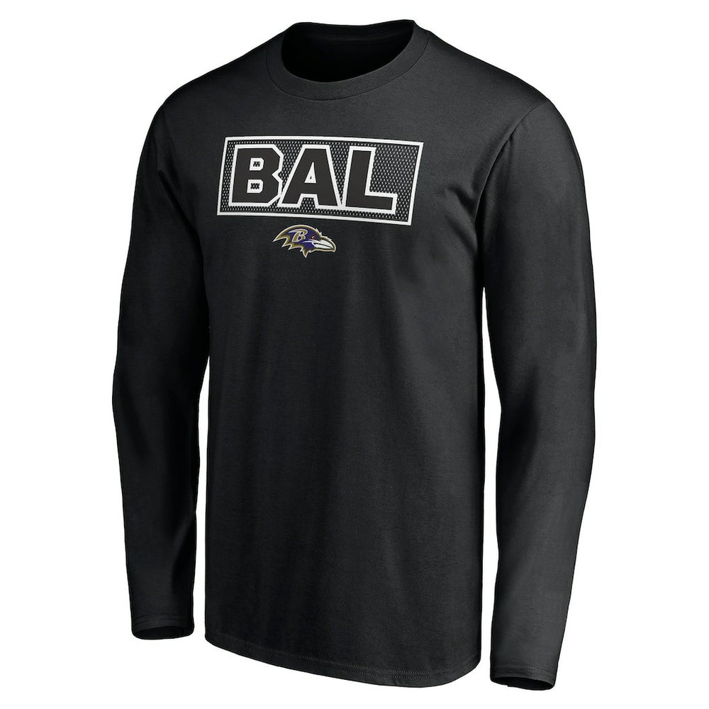 Baltimore Ravens Squad Throwbacks Long Sleeve T-Shirt - Black - NFL