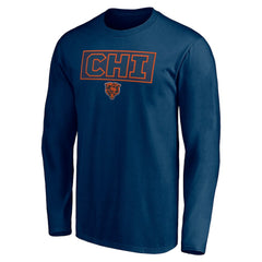 Chicago Bears Squad Throwbacks Long Sleeve T-Shirt - Navy - NFL