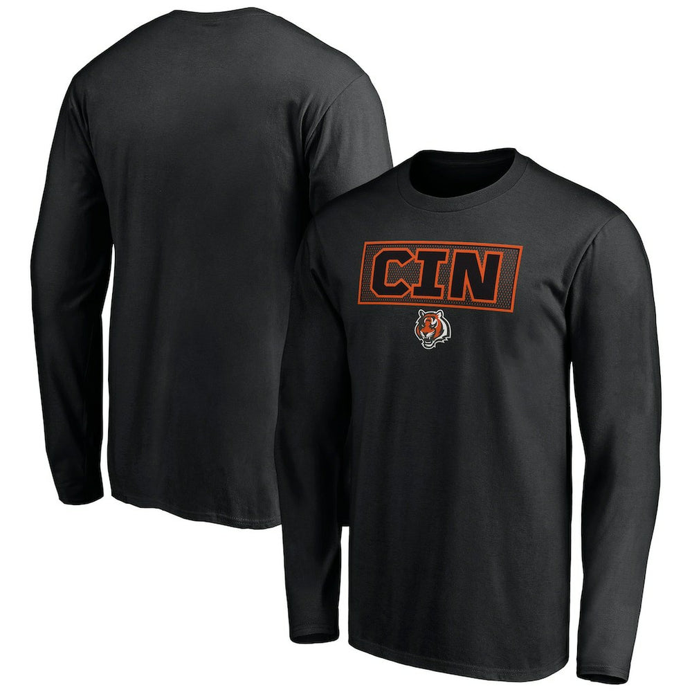 Cincinnati Bengals Squad Throwbacks Long Sleeve T-Shirt - Black - NFL