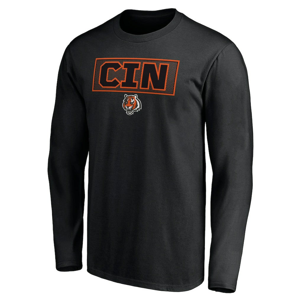 Cincinnati Bengals Squad Throwbacks Long Sleeve T-Shirt - Black - NFL