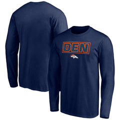 Denver Broncos Squad Throwbacks Long Sleeve T-Shirt - Navy - NFL