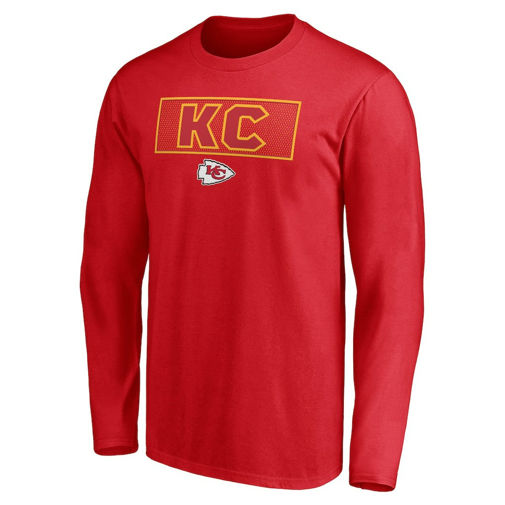 Kansas City Chiefs Squad Throwbacks Long Sleeve T-Shirt - Red - NFL