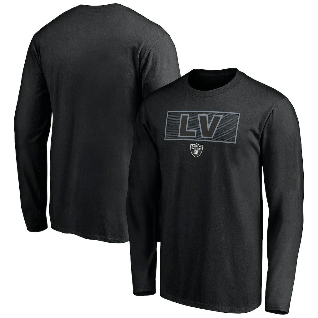 Las Vegas Raiders Squad Throwbacks Long Sleeve T-Shirt - Black - NFL