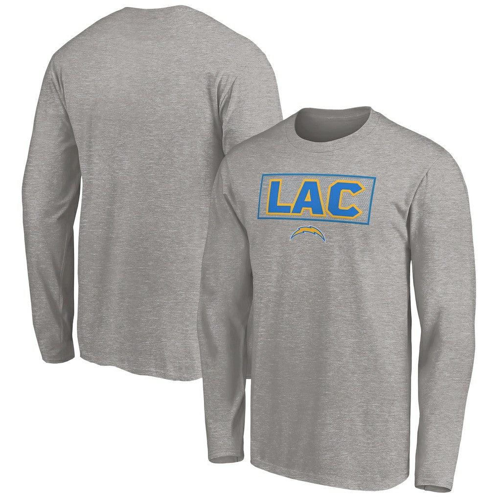 Los Angeles Chargers Squad Throwbacks Long Sleeve T-Shirt - Heather Gray - NFL