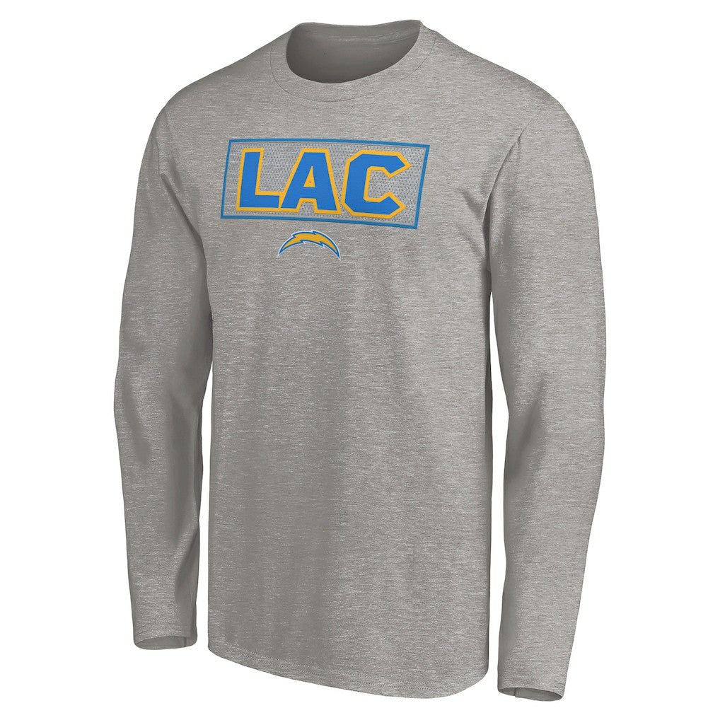 Los Angeles Chargers Squad Throwbacks Long Sleeve T-Shirt - Heather Gray - NFL