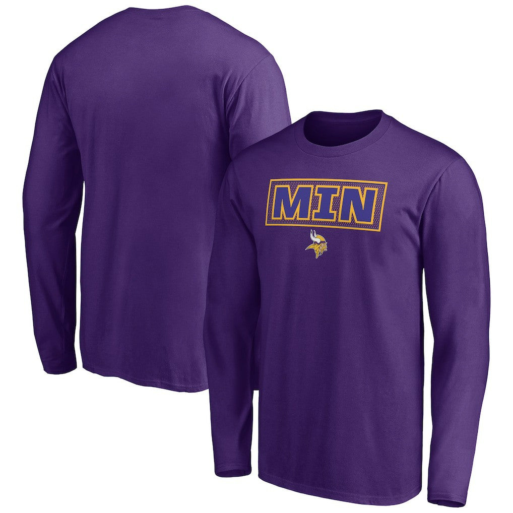 Minnesota Vikings Squad Throwbacks Long Sleeve T-Shirt - Purple - NFL