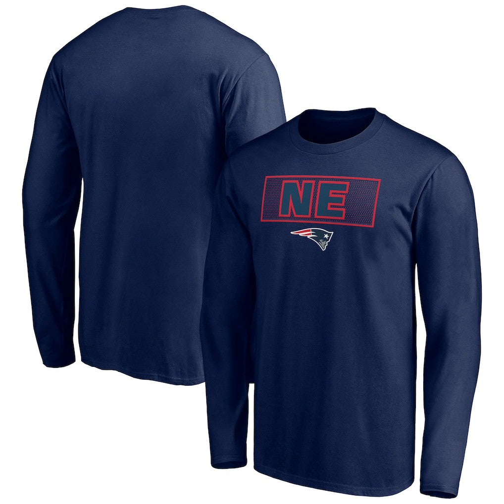 New England Patriots Squad Throwbacks Long Sleeve T-Shirt - Navy - NFL