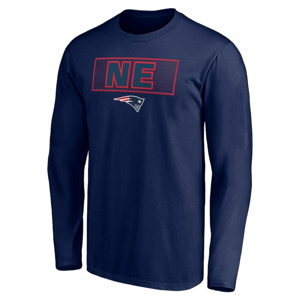 New England Patriots Squad Throwbacks Long Sleeve T-Shirt - Navy - NFL