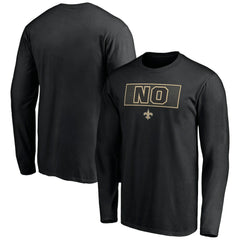 New Orleans Saints Squad Throwbacks Long Sleeve T-Shirt - Black - NFL