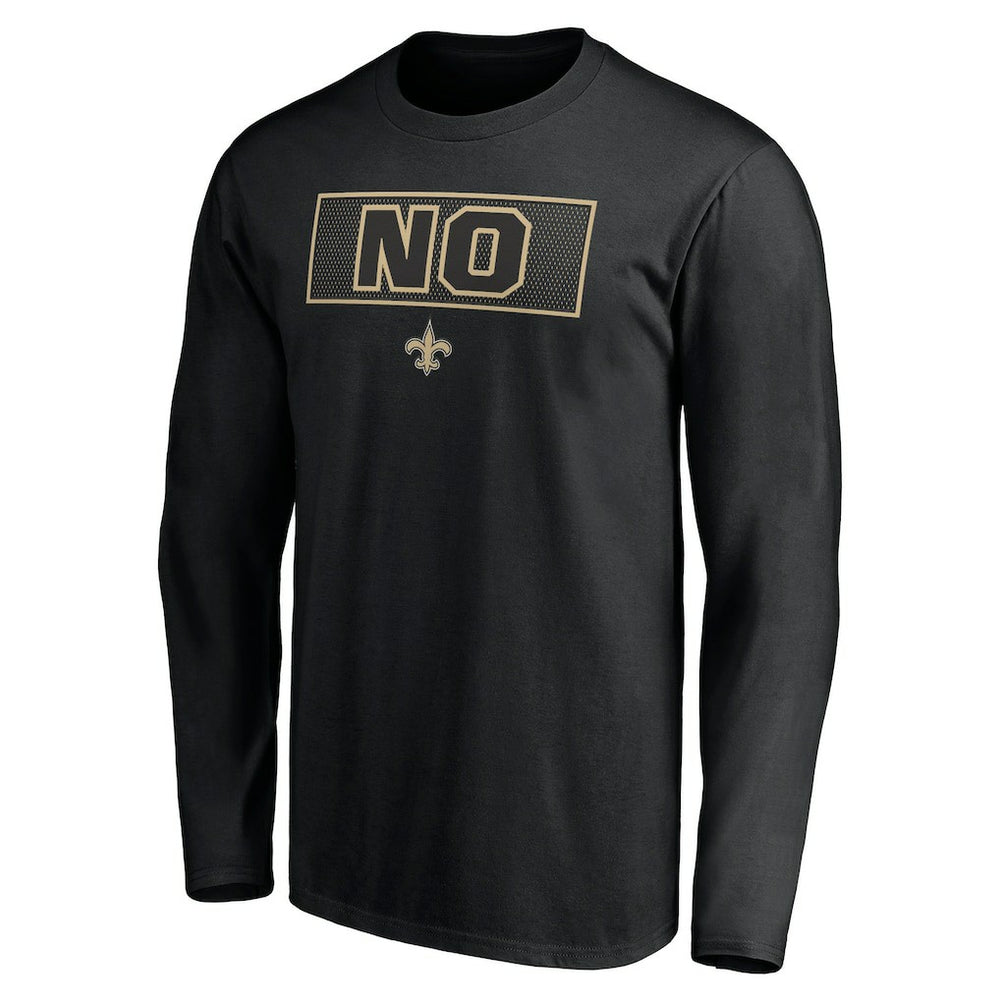 New Orleans Saints Squad Throwbacks Long Sleeve T-Shirt - Black - NFL