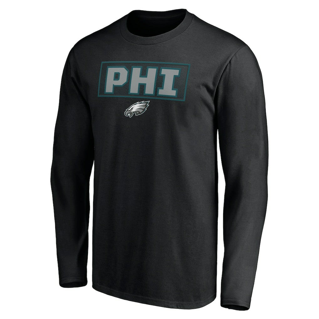 Philadelphia Eagles Squad Throwbacks Long Sleeve T-Shirt - Black - NFL