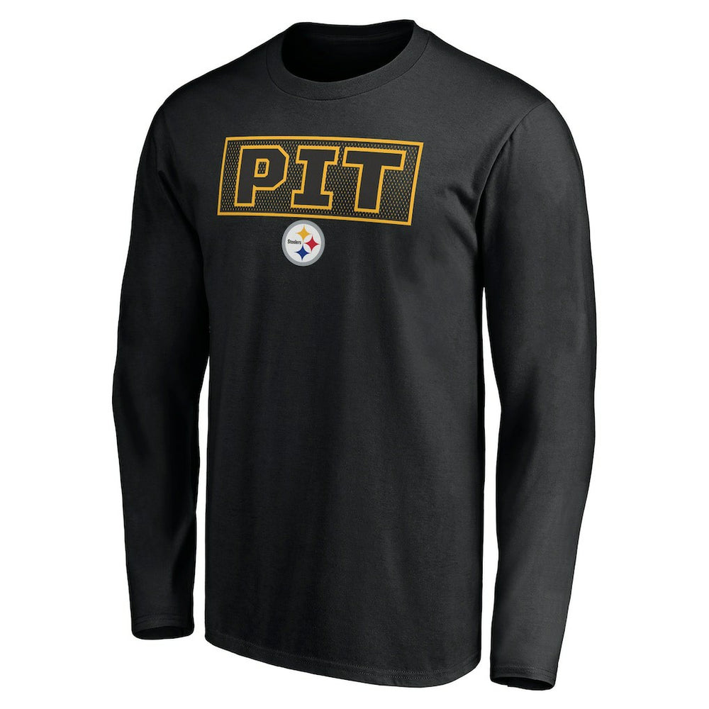 Pittsburgh Steelers Squad Throwbacks Long Sleeve T-Shirt - Black - NFL