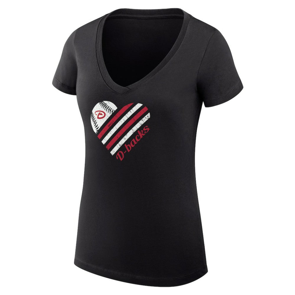 Arizona Diamondbacks G-III 4Her by Carl Banks Women's Super-Slim Fit Lightweight Heart V-Neck T-Shirt Online