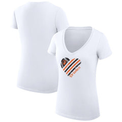Baltimore Orioles G-III 4Her by Carl Banks Women's Super-Slim Fit Lightweight Heart V-Neck T-Shirt Online