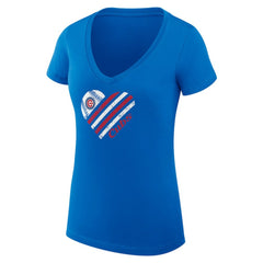 Chicago Cubs G-III 4Her by Carl Banks Women's Super-Slim Fit Lightweight Heart V-Neck T-Shirt Near Me