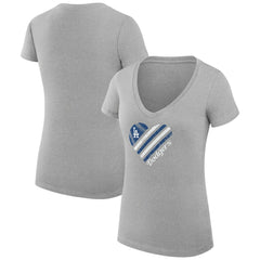 Los Angeles Dodgers G-III 4Her by Carl Banks Women's Super-Slim Fit Lightweight Heart V-Neck T-Shirt Near Me