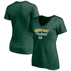 Green Bay Packers Women's Depth Chart V-Neck T-Shirt - Green - NFL