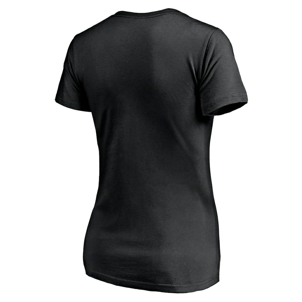 Las Vegas Raiders Women's Depth Chart V-Neck T-Shirt - Black - NFL