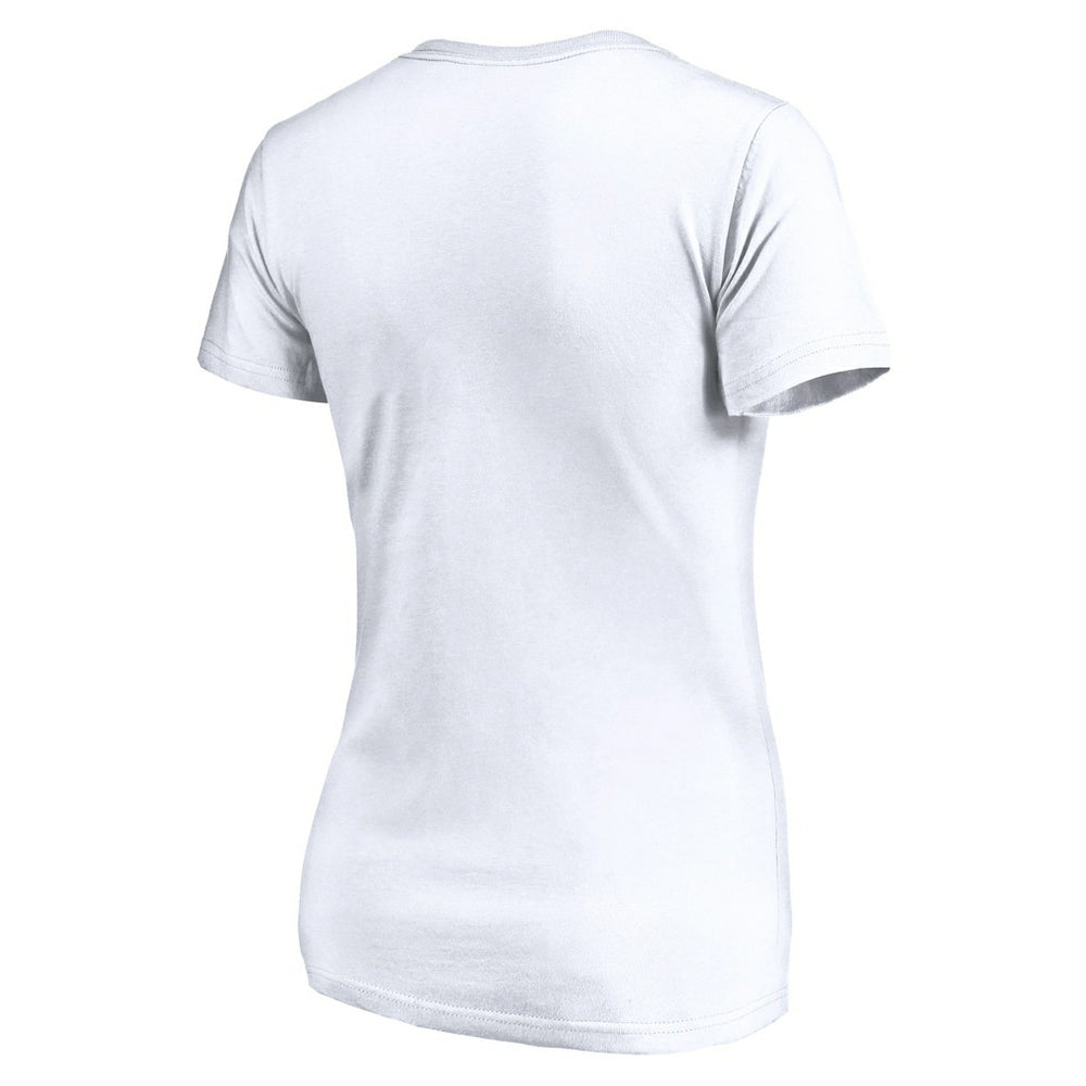 Miami Dolphins Women's Depth Chart V-Neck T-Shirt - White - NFL