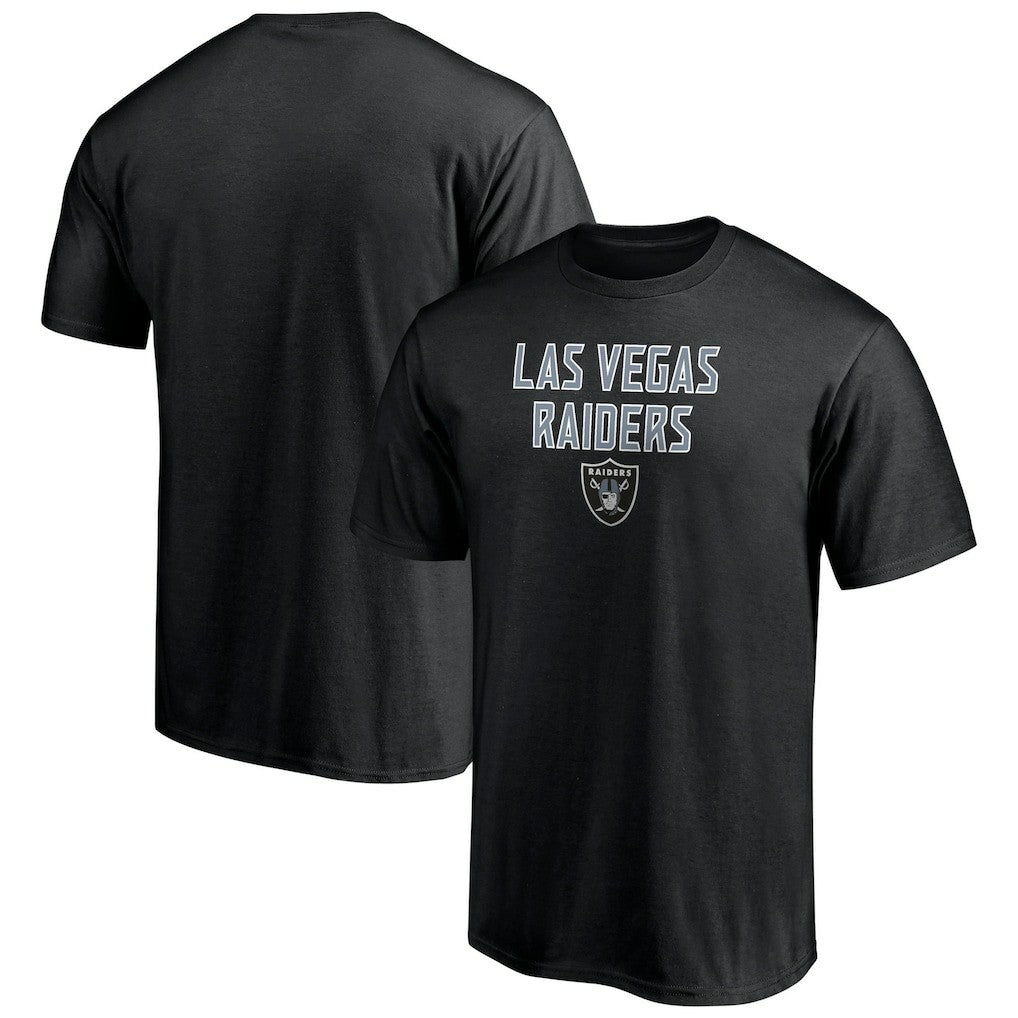 Las Vegas Raiders Game Day Stack T-Shirt - Black - NFL