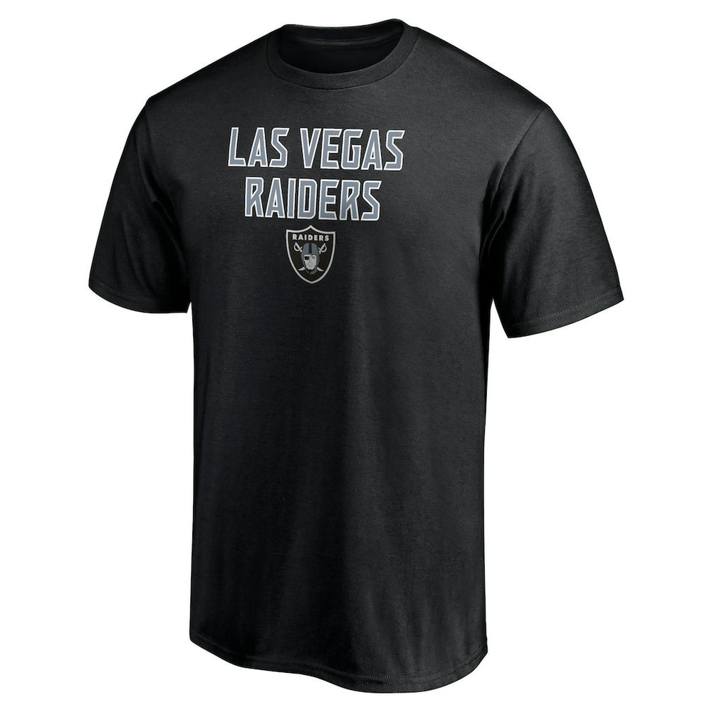 Las Vegas Raiders Game Day Stack T-Shirt - Black - NFL